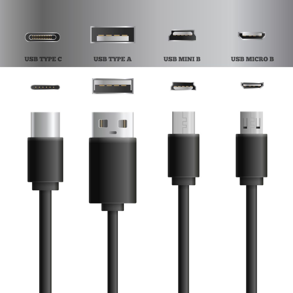 Tipologie di connettori USB: Type C, Type A, Mini B, Micro B